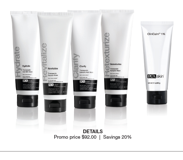 Stock up on your therapeutic mask treatments in preparation for the summer. Buy two of any therapeutic Masks for your backbar and get CliniCalmâ„¢ 1% with a Summer Friendly Protocol book for free!