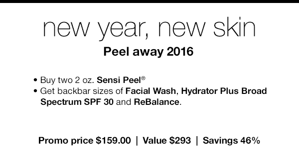 New year, new skin. Peel away 2016.